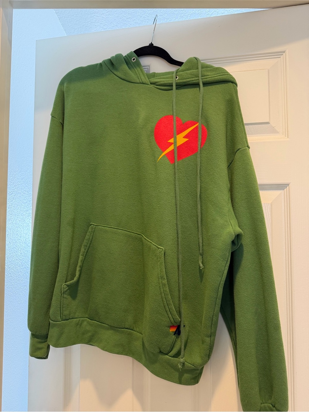 Aviator nation sweat suit set size small green with heart